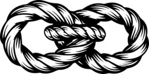 Infinity symbol made of rope
