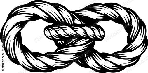 Infinity symbol made of rope