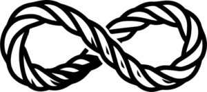 Infinity symbol made of rope