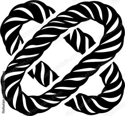 Infinity symbol made of rope