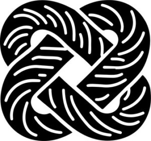 Interlocking infinity symbol