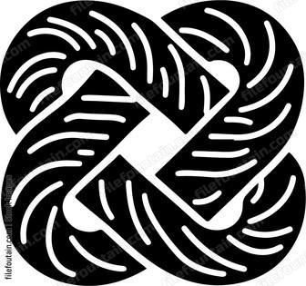 Interlocking infinity symbol