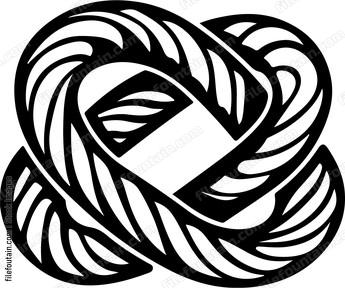 Interlocking round striped shapes