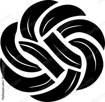 intertwined curved lines