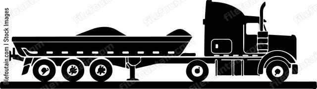 Large dump truck hauls cargo