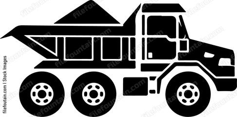 Large dump truck hauls materials