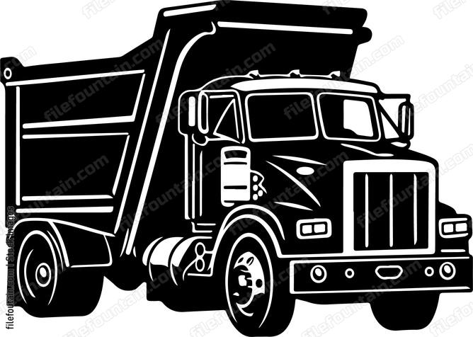 Large dump truck