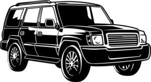 Large four wheel drive vehicle