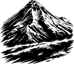 Large mountain covered in snow