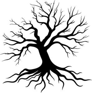 Large tree with roots