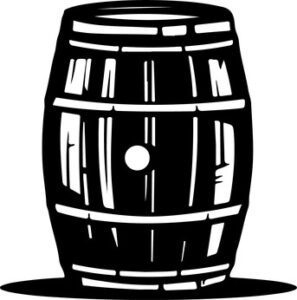 Large wooden barrel