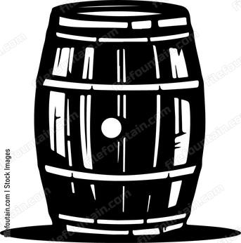 Large wooden barrel