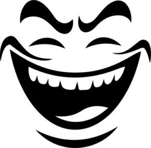 Laughing cartoon face
