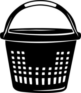 Laundry basket with handle