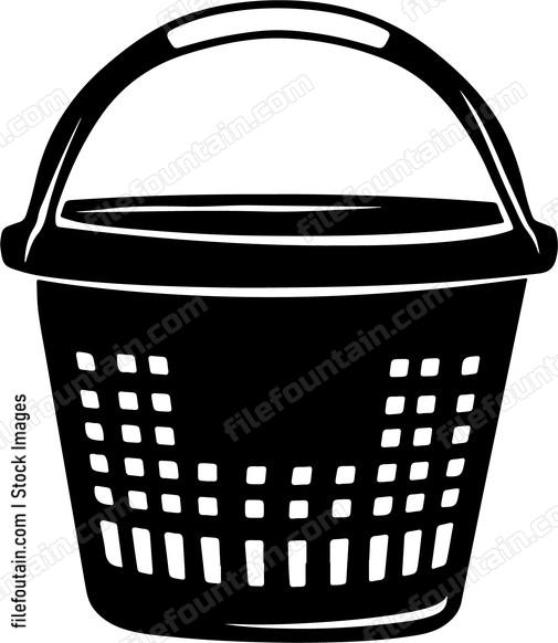 Laundry basket with handle
