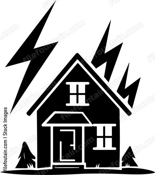 Lightning Over The House