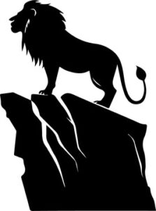 Lion On A Cliff