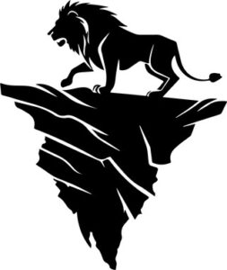 Lion On A Cliff