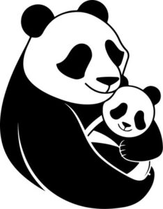 Mama Panda And Baby Panda