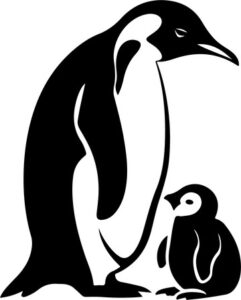 Mama Penguin And Baby