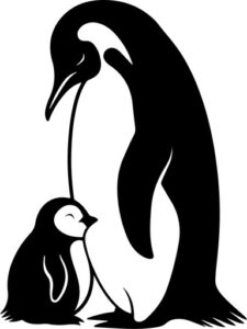 Mama Penguin And Baby