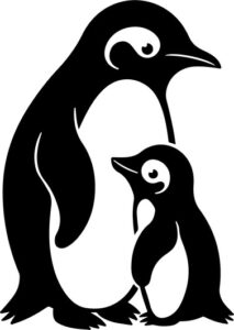 Mama Penguin And Baby