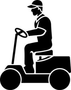 Man On Lawn Mower