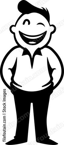Man Standing Laughing