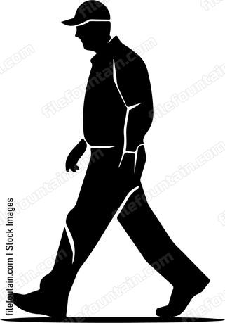 Man Walking Baseball Cap