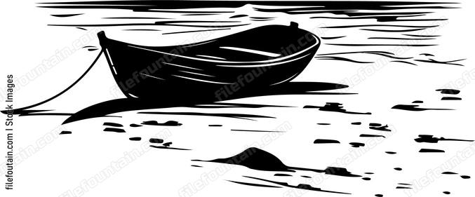 Marooned Boat On A Beach