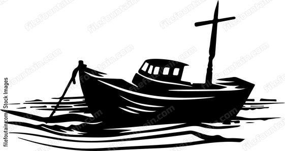 Marooned Boat On A Beach