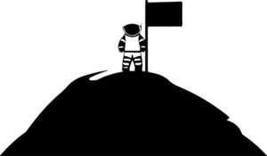 Moon Landing And Flag