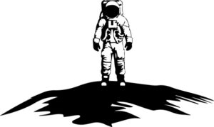 Moon Landing And Flag