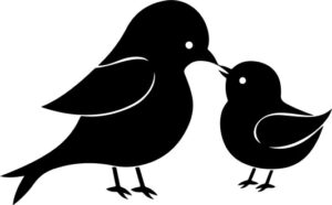 Mother Bird Feeding Chick