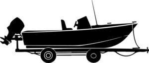 Motor Lifeboat On A Trailer