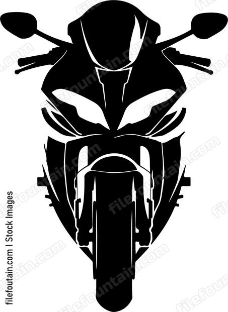 Motorcycle Front View