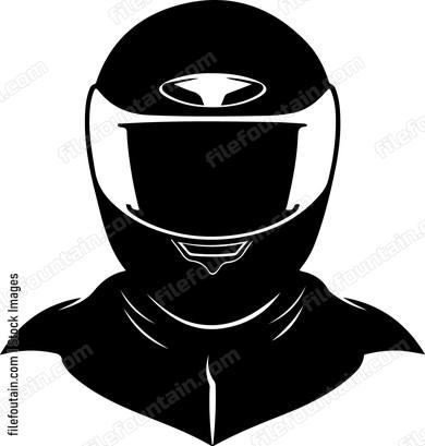 Motorcyclist In Helmet