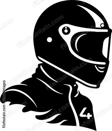Motorcyclist In Helmet