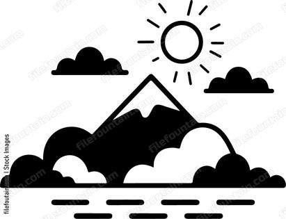 Mountain In Clouds
