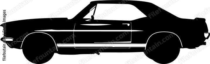 Muscle Car Us Flag