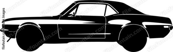 Muscle Car Us Flag