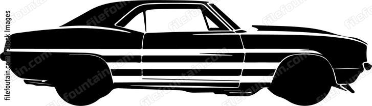 Muscle Car Us Flag