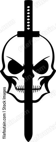 Ninja Sword Skull