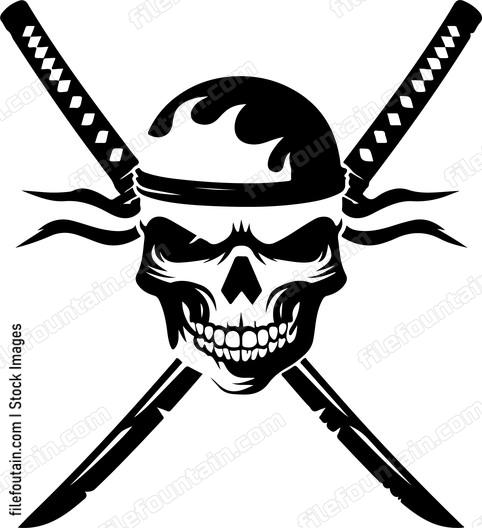 Ninja Sword Skull
