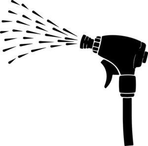 Nozzle On A Hose For Watering