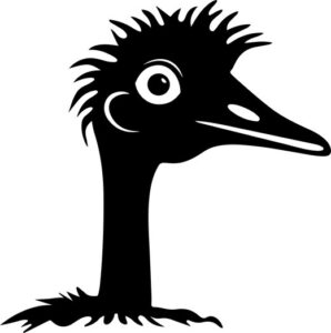 Ostrich head silhouette