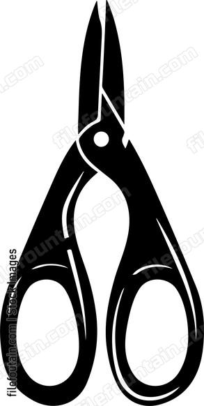 pair of open scissors