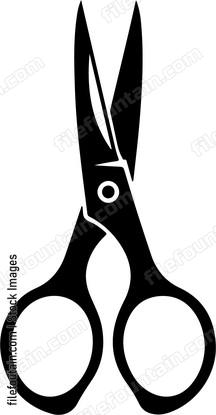 pair of open scissors