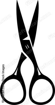 pair of open scissors