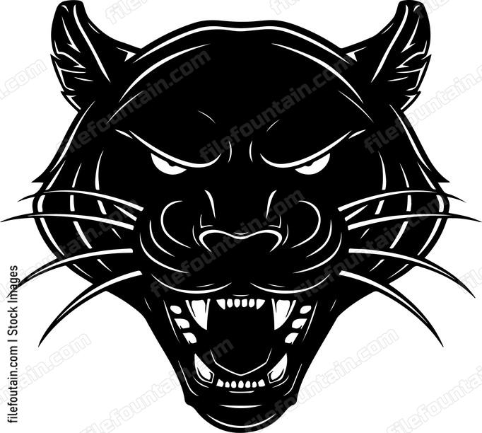 Panther Mascot Angry
